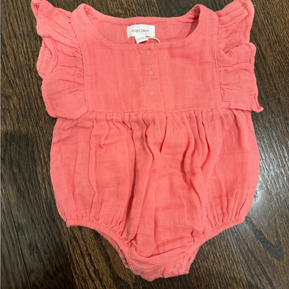 Angel Dear Coral Baby Romper 0-3 months